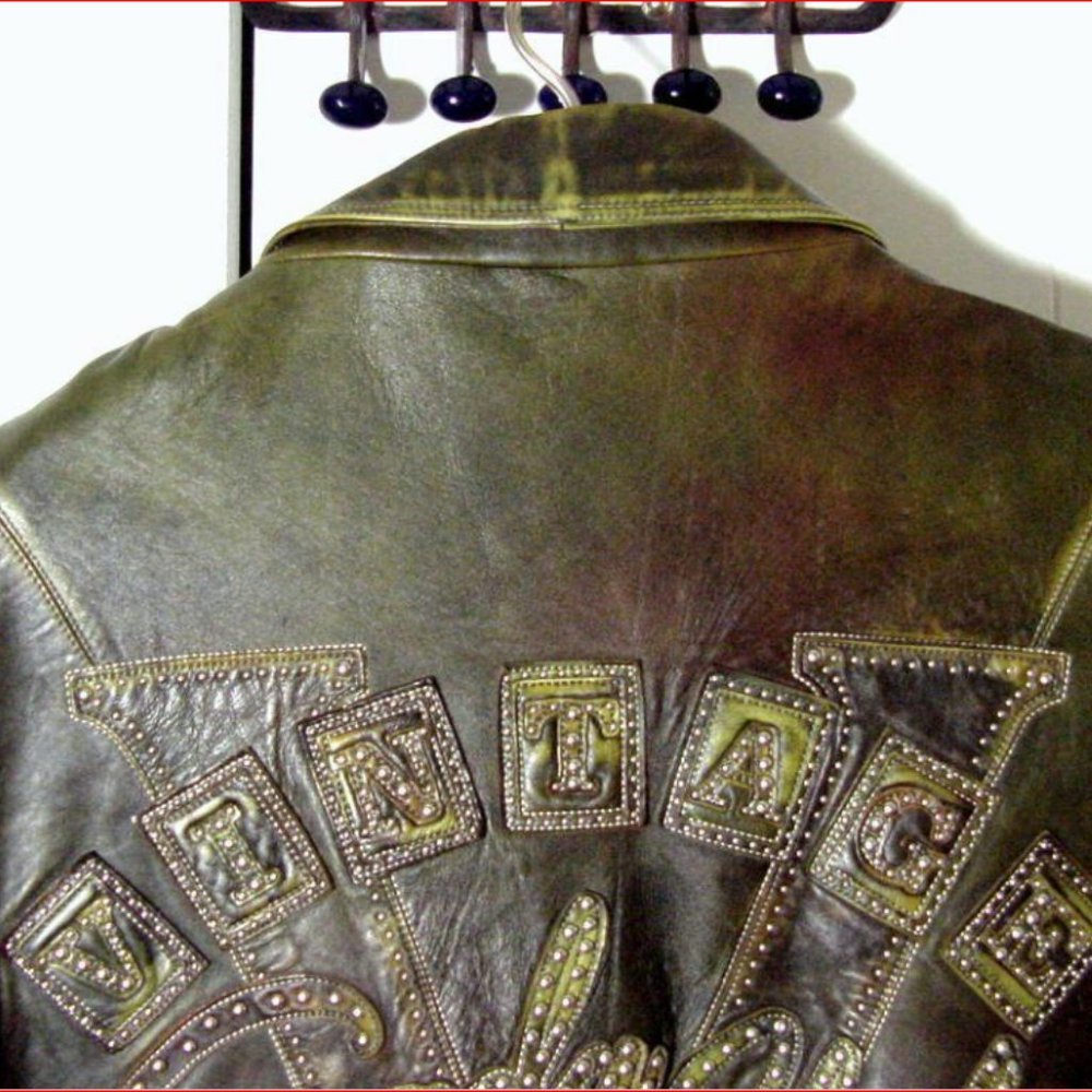 Pelle Pelle Marc Buchanon Vtg Leather Jacket Moss Green Soda Club Sz 60 - Picture 11 of 12